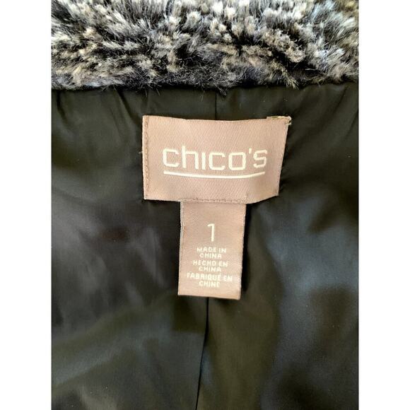 Chico's Faux Fur Chinchilla Long Brown Vest Size Chico's 1 or Size Medium - Picture 6 of 7